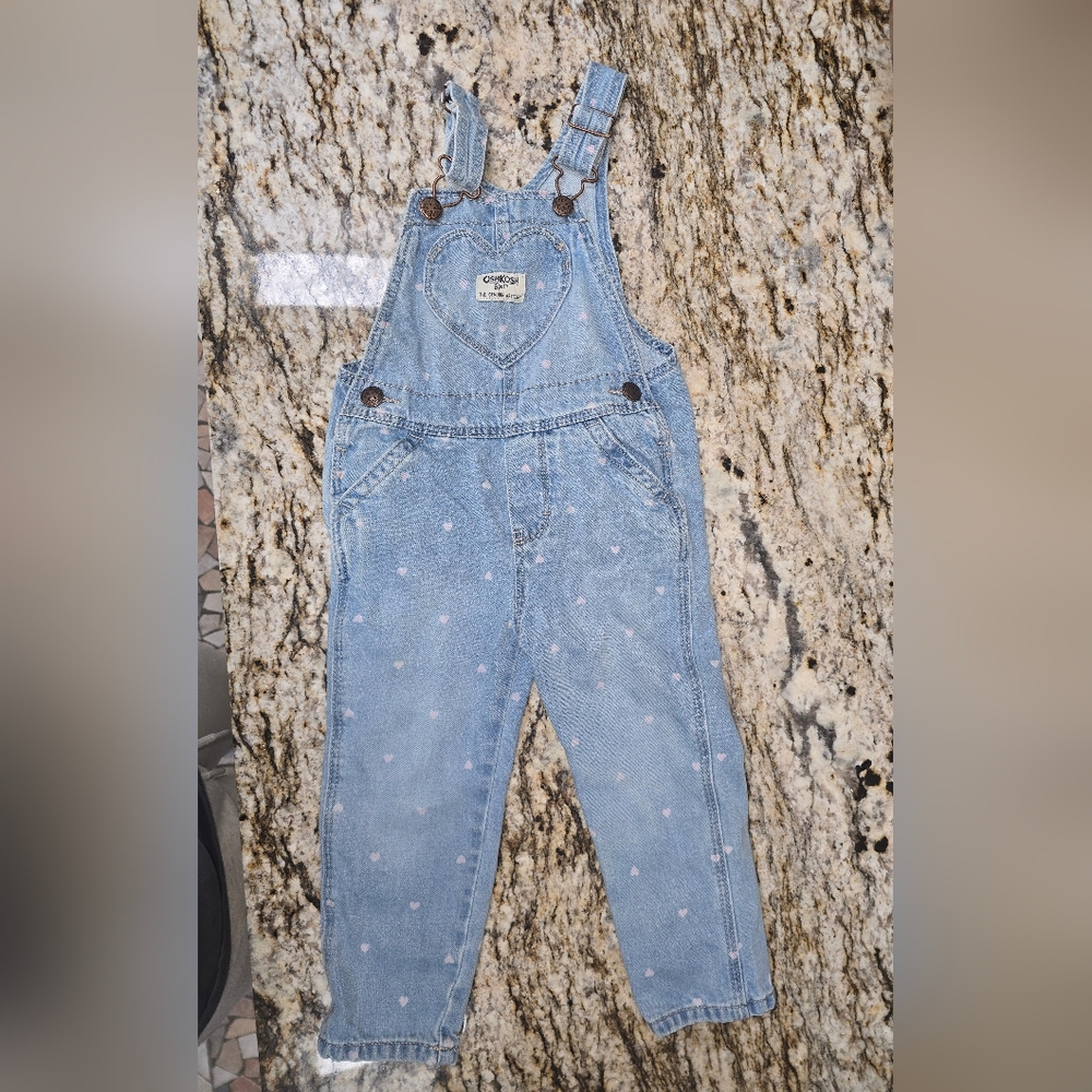 OshKosh B'gosh Denim Heart Overalls